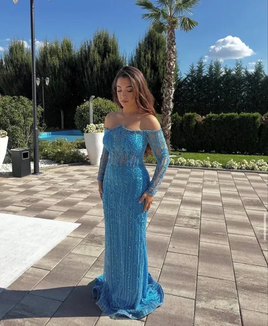 Blue dress – Fustan mature me qira në Prishtinë