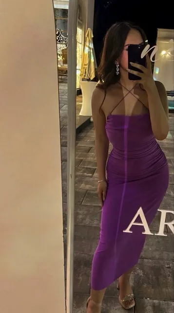 Maxi Violet Dress – Fustan mbrëmjeje me qira në Prishtinë
