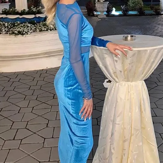 Fustan blu për dasmë – Fustan për dasmë me qira në Prishtinë